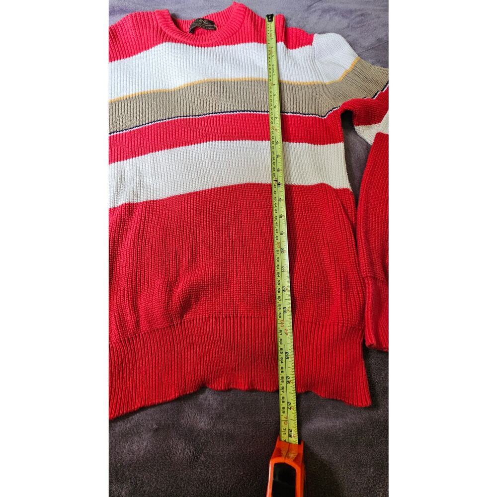 Vintage Thane 100% cotton Sweater, Men's size Medium, red,tan,white,gold,black - Picture 4 of 6